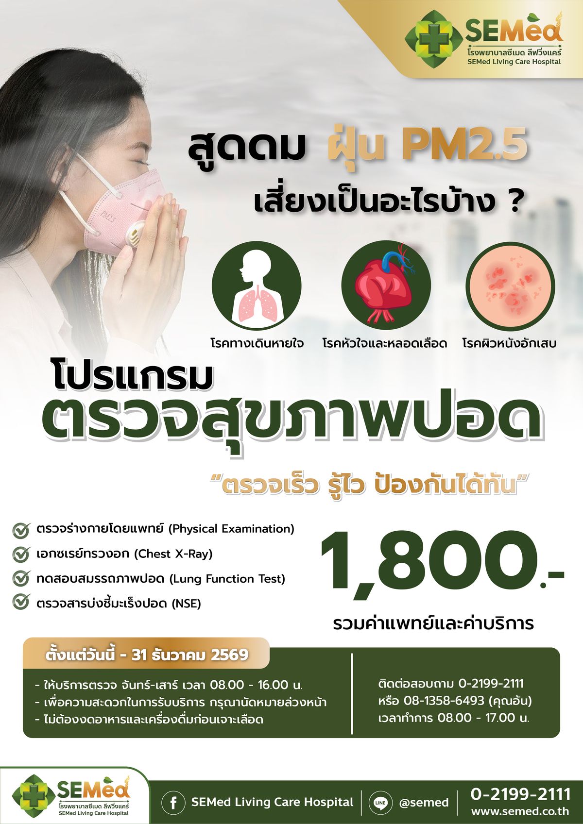 โปรแกรมตรวจสุขภาพปอด PM2.5